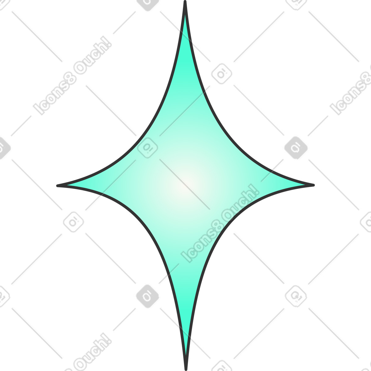 Illustration Seule étoile bleue dans le style Kit à télécharger aux formats PNG, SVG