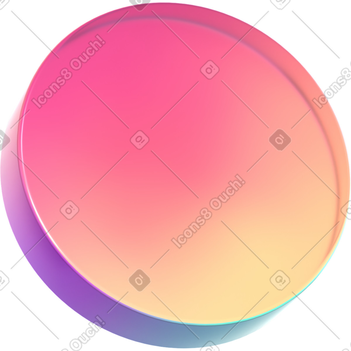 Plastic gradient lens illustration in PNG, SVG