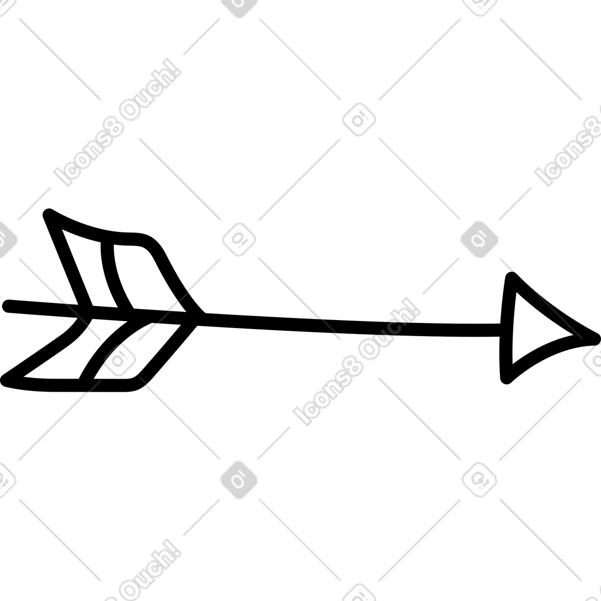 Ilustração de Arco e flecha em no estilo Twirl para baixar em PNG, SVG
