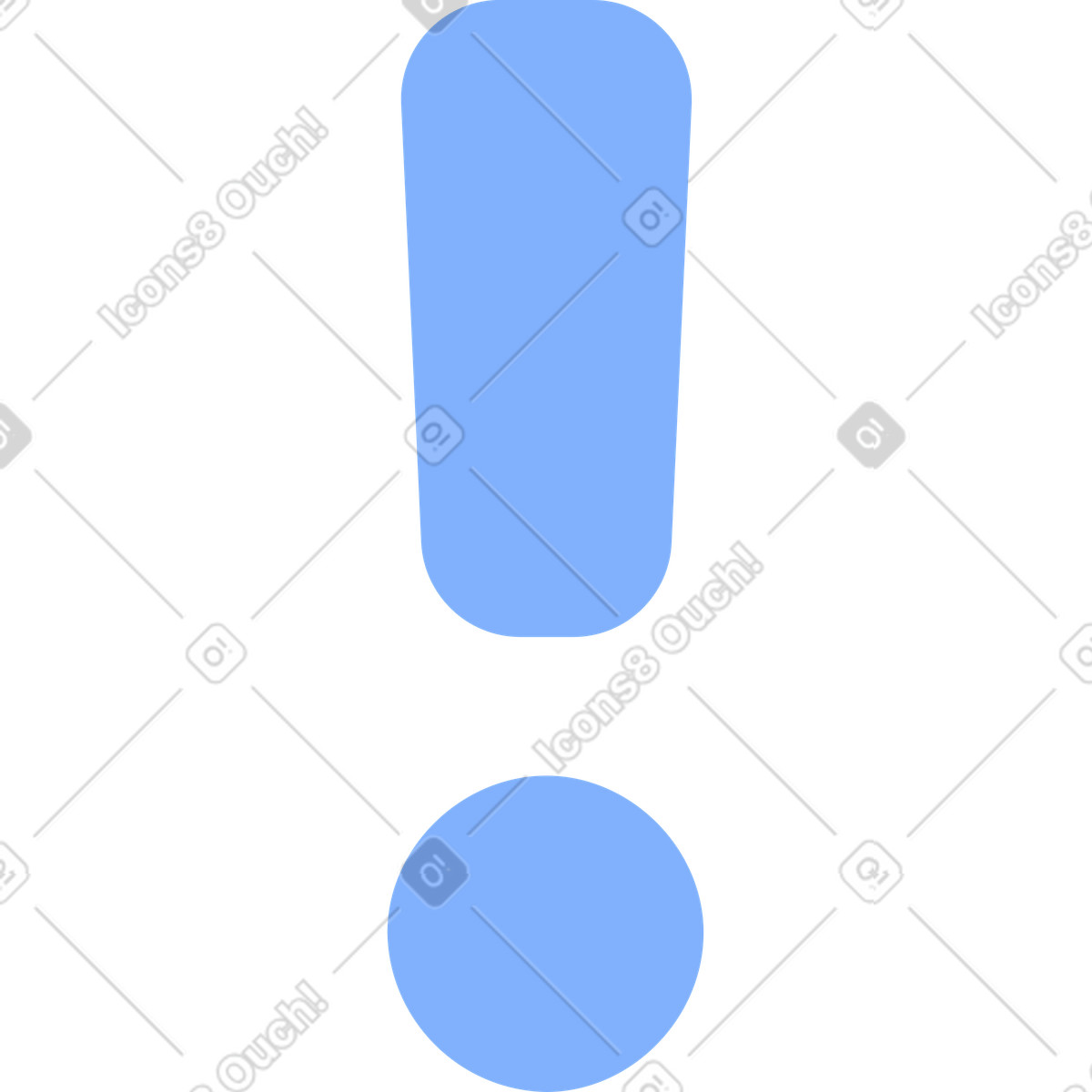 Ausrufezeichen animierte Illustration im Pablita-Stil als Download in GIF, Lottie (JSON), AE