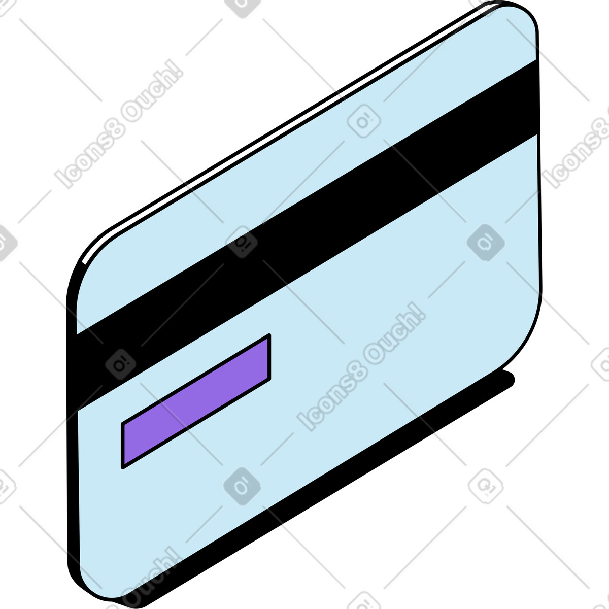 Bank card illustration in Project style download in PNG, SVG