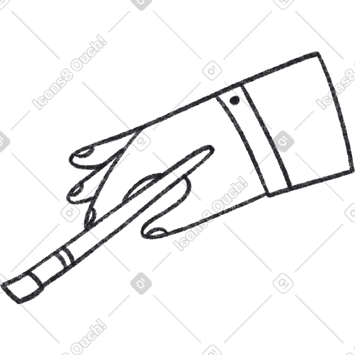Illustration Hand with brush dans le style Bonbon Line à télécharger aux formats PNG, SVG