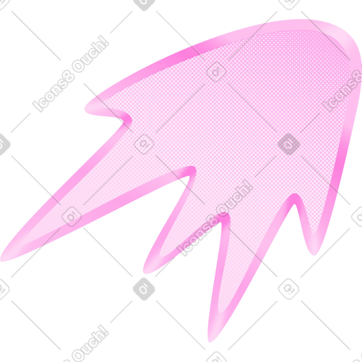 Pink flash illustration in Typography style download in PNG, SVG
