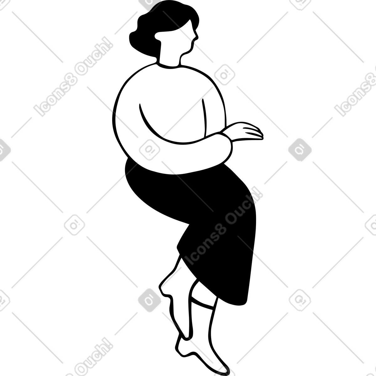 下载 Journal 风格的 女人 插画，支持 PNG、SVG 格式