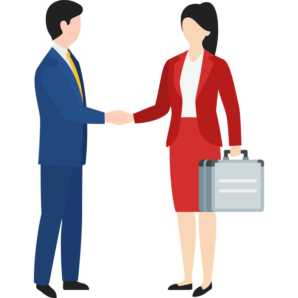 Finance deal illustrazione in stile Fogg scarica in PNG, SVG