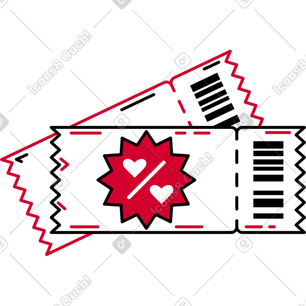 Ilustração de Cupom em no estilo Ruby para baixar em PNG, SVG
