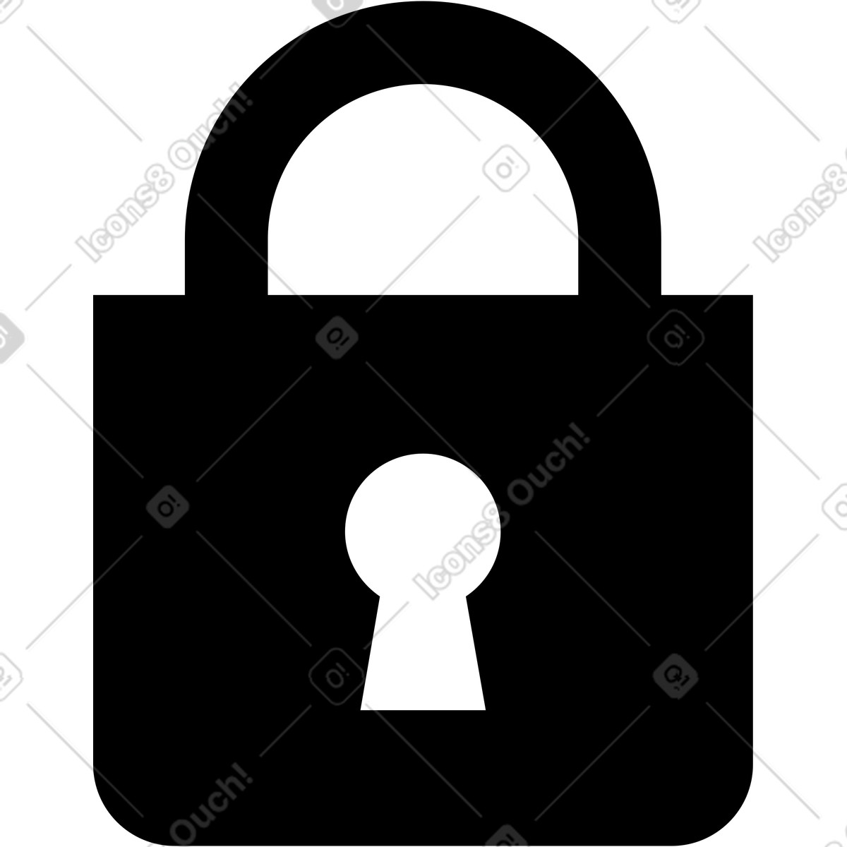 Knotty 스타일의 자물쇠 일러스트레이션 PNG, SVG 다운로드