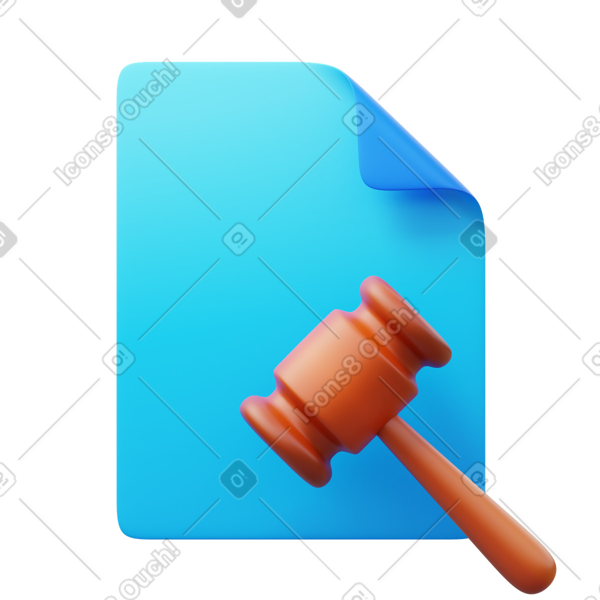 Ilustração de Documento legal em no estilo 3D Fluency para baixar em PNG, SVG