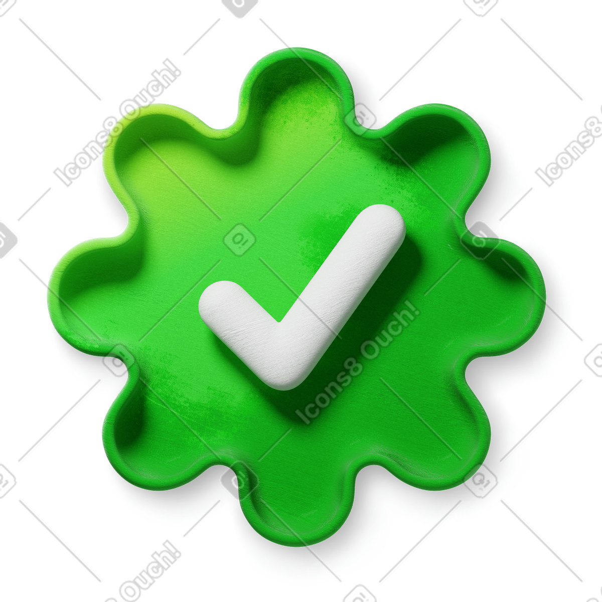 Check approval illustration in 3D Microsoft Fluent style download in PNG, SVG