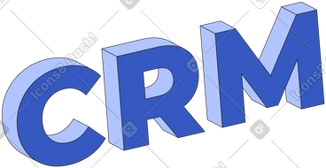 Lettering crm text PNG, SVG