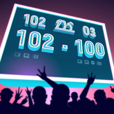 A close-up view of an electronic scoreboard featuring bright, digital numbers. The scoreboard displays the time reading "0:00," indicating the final buzzer of the game. The scores for both teams are shown prominently, with one team at "102" and the other at "100." Colorful lights around the scoreboard are flashing, highlighting the excitement of the moment. In the background, blurred silhouettes of cheering fans can be seen, capturing the intense atmosphere of a tight basketball game.