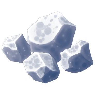 A close-up view of several shiny, metallic rocks. The surface of each rock reflects light, creating a glistening effect. The rocks have intricate textures and sharp edges, enhancing their metallic appearance. The sunlight casts bright highlights and deep shadows across the surfaces, emphasizing their unique shapes and features. The background is softly blurred, directing focus towards the rocks while still remaining within the natural environment.