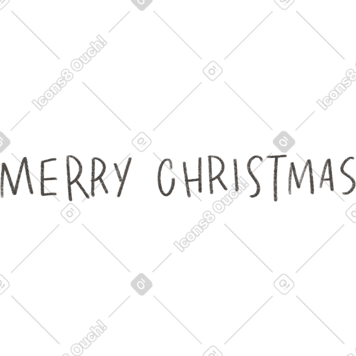Ilustración Handdrawn lettering merry christmas en estilo Experimental a descargar en PNG y SVG