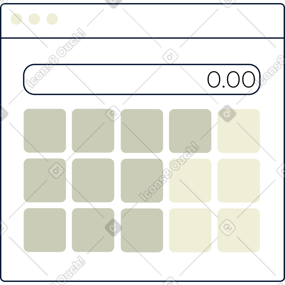 Ilustración Calculadora online en estilo Cubes a descargar en PNG y SVG