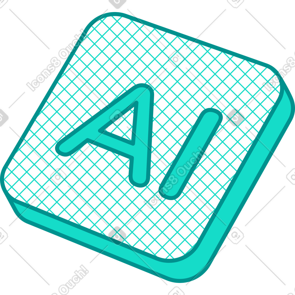 Ilustração de Ícone ai em no estilo Natty para baixar em PNG, SVG