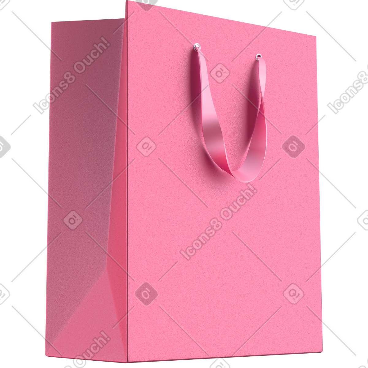 Ilustración Bolsa de papel rosa en estilo Jumble a descargar en PNG y SVG