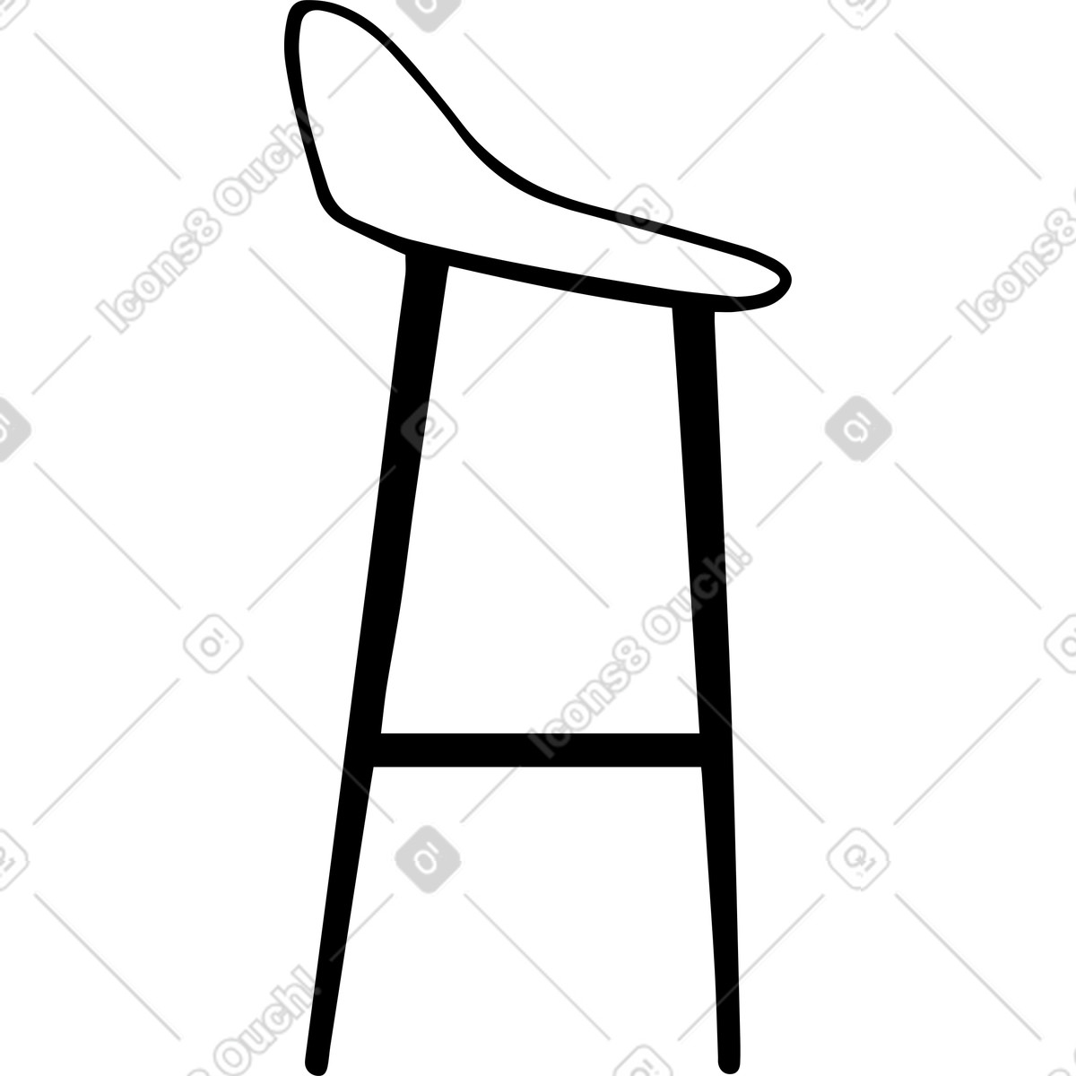 Illustration Chaise dans le style Journal à télécharger aux formats PNG, SVG