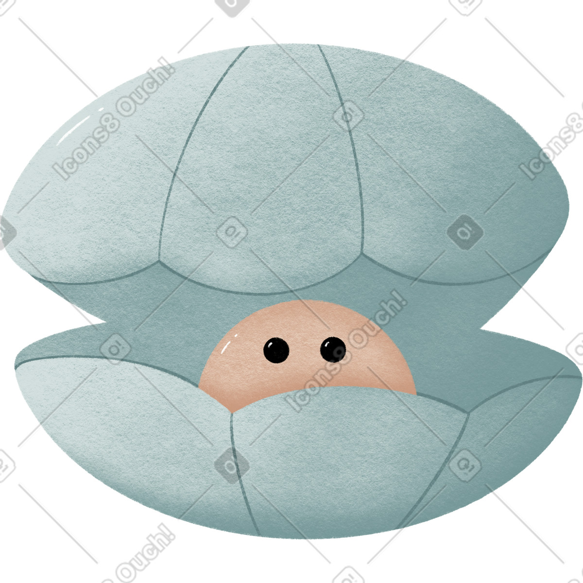 Pearl illustration in Woolly style download in PNG, SVG