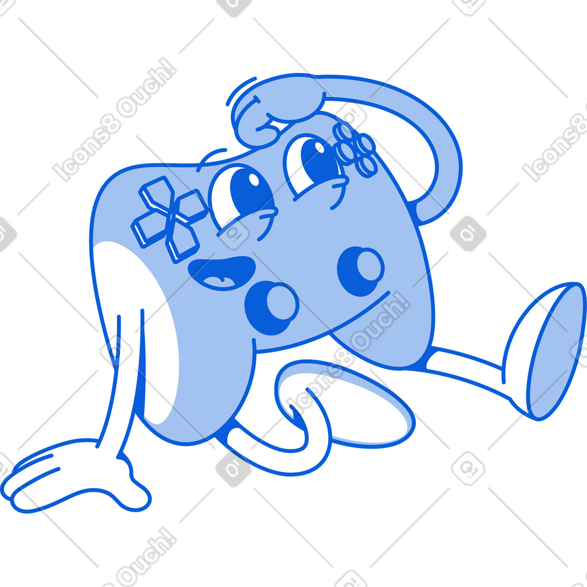 Joystick di gioco illustrazione in stile Handy Line scarica in PNG, SVG