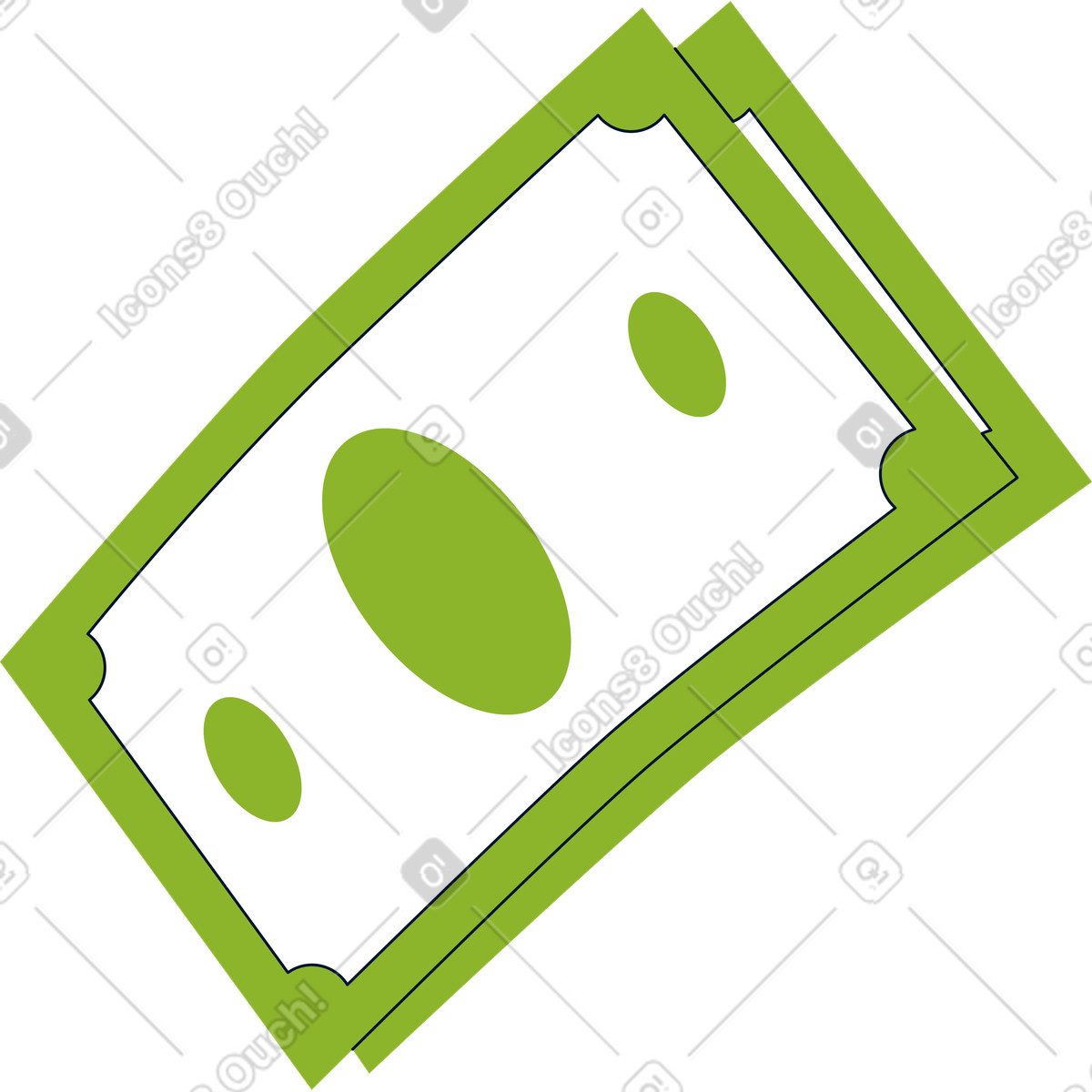 下载 Cubes 风格的 纸币 插画，支持 PNG、SVG 格式