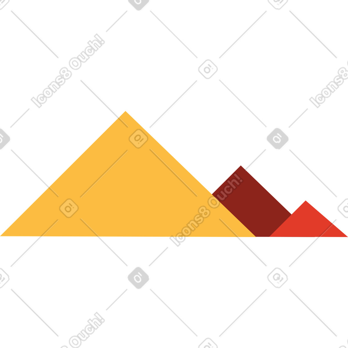 Burgundy スタイルの 砂丘 のイラストをPNG、SVG形式でダウンロード
