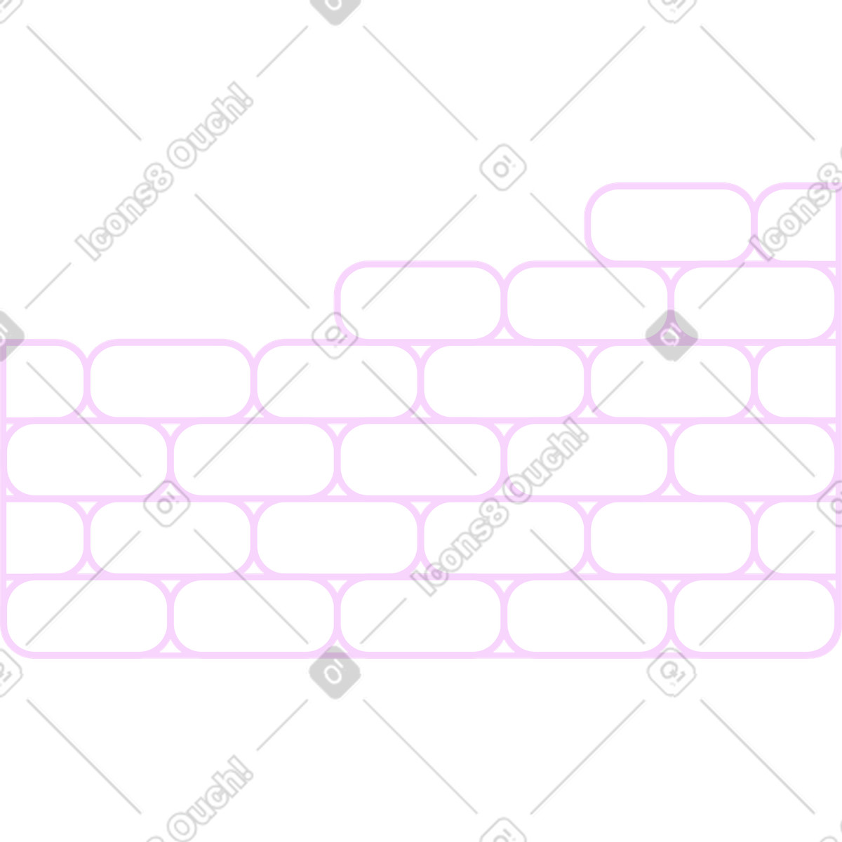 Brick wall illustration in Marginalia style download in PNG, SVG