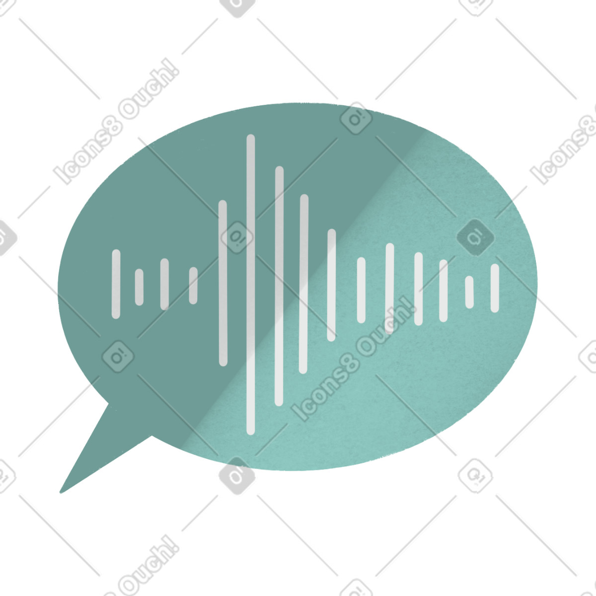 Shine スタイルの Bubble with waveform のイラストをPNG、SVG形式でダウンロード