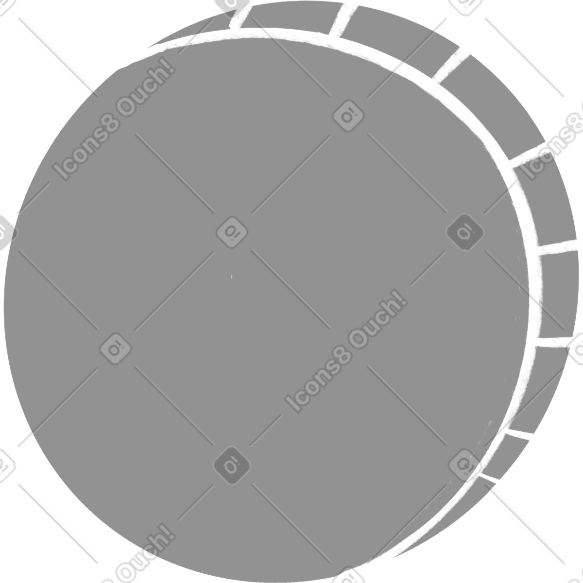 Big gray coin illustration clipart penny with transparent background graphics