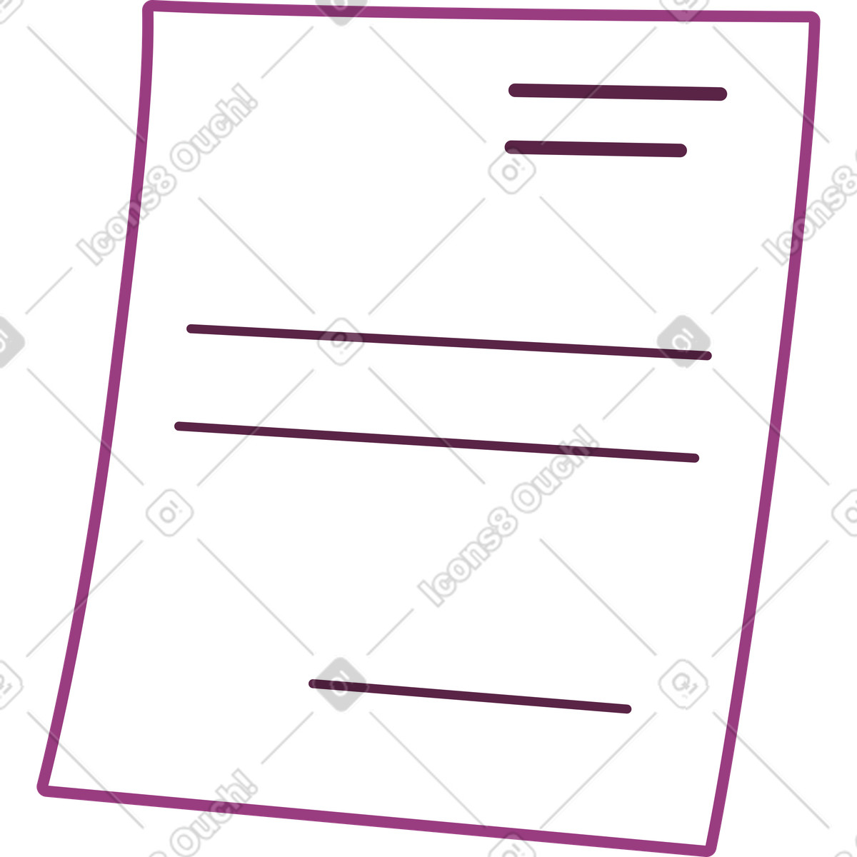 Document illustration in PNG, SVG
