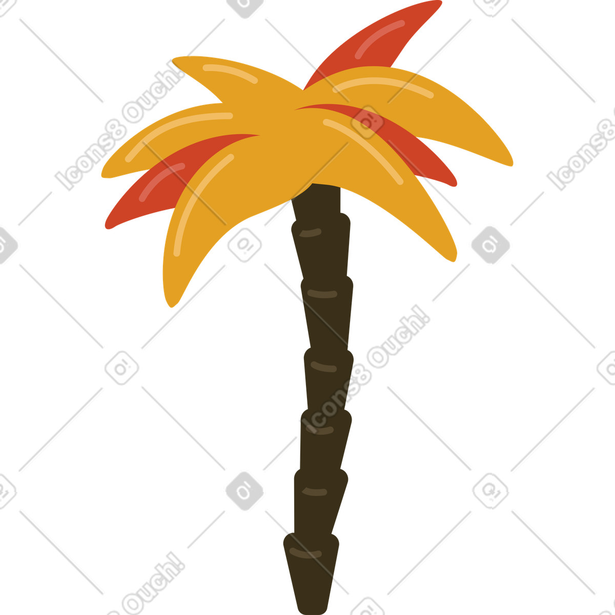 Palme-Illustration im Arabica-Stil als Download in PNG, SVG