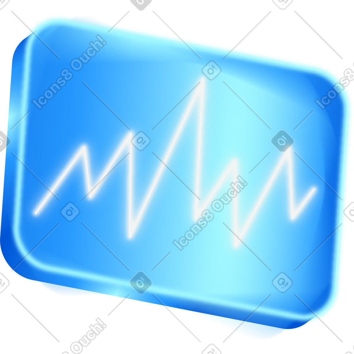 Graph auf blauer platte illustration in PNG, SVG