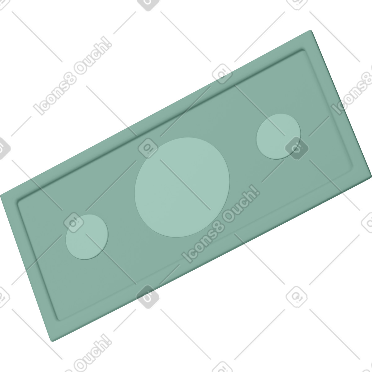 3D Casual life 스타일의 Banknote 일러스트레이션 PNG, SVG 다운로드