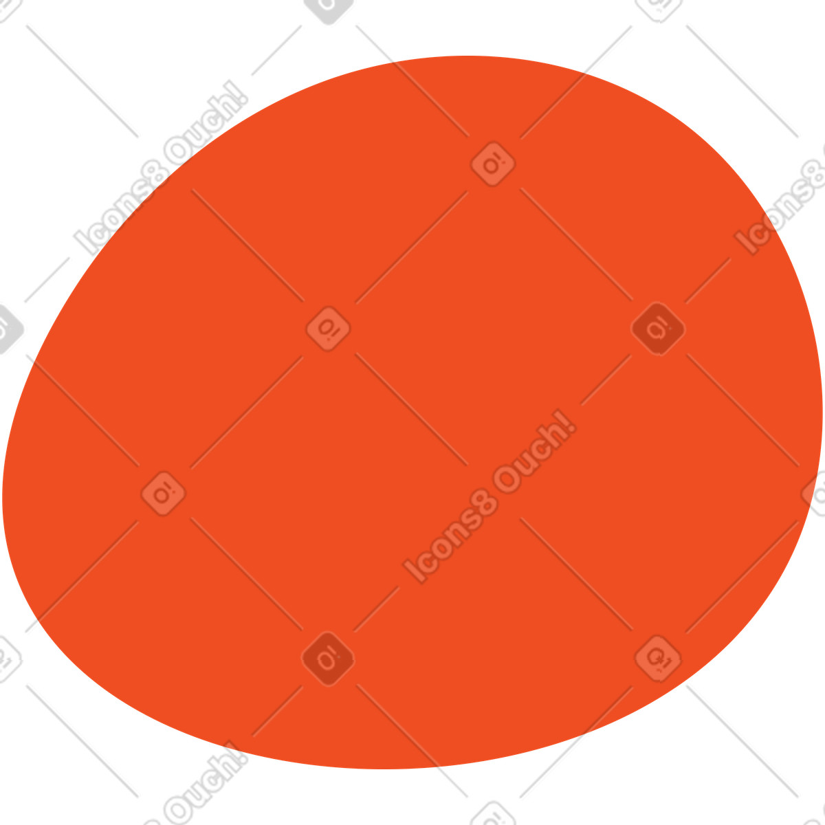 Orange illustration in Flame style download in PNG, SVG