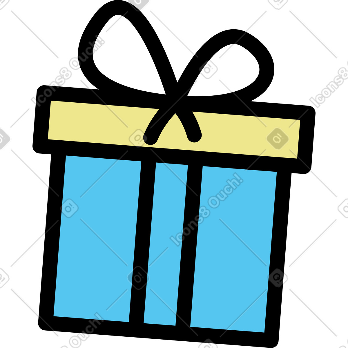 Illustration Cadeau dans le style Mochi à télécharger aux formats PNG, SVG