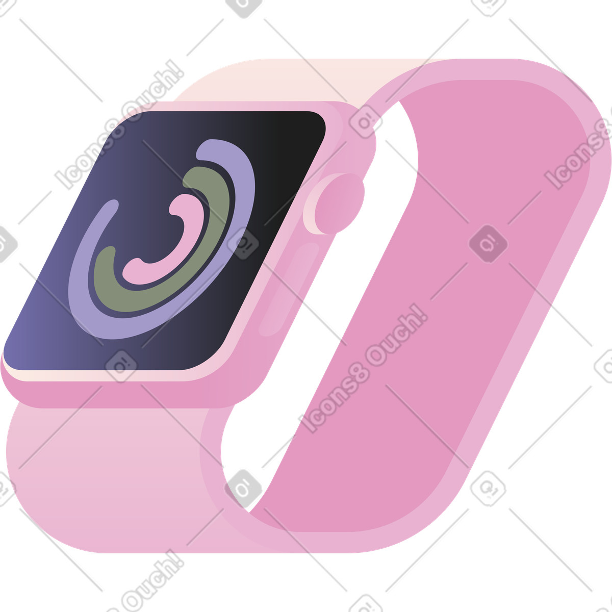 Smartwatch illustrazione in stile Coworking scarica in PNG, SVG
