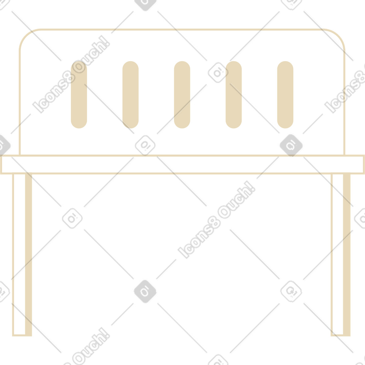 Ilustración Mesa de trabajo en estilo Juicy a descargar en PNG y SVG