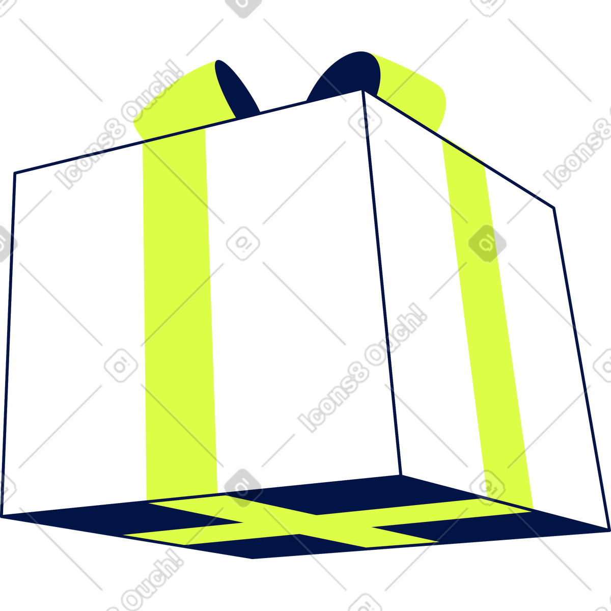 Ilustración Caja de regalo en estilo Glow a descargar en PNG y SVG