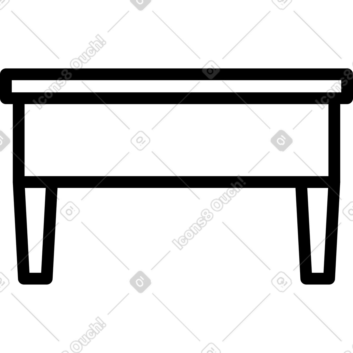 Small wooden chair illustration in Transistor style download in PNG, SVG