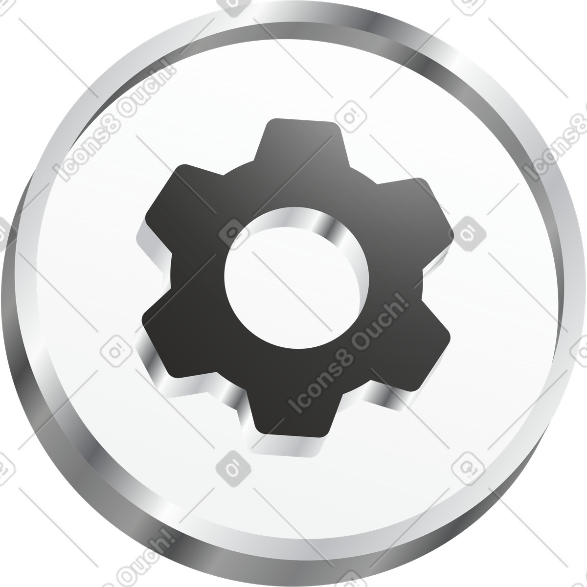 Settings illustration in Token style download in PNG, SVG