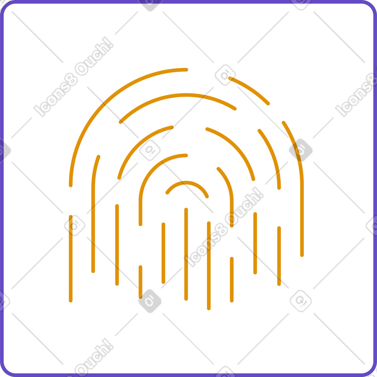 Fingerabdruck-Illustration im Rainbow-Stil als Download in PNG, SVG