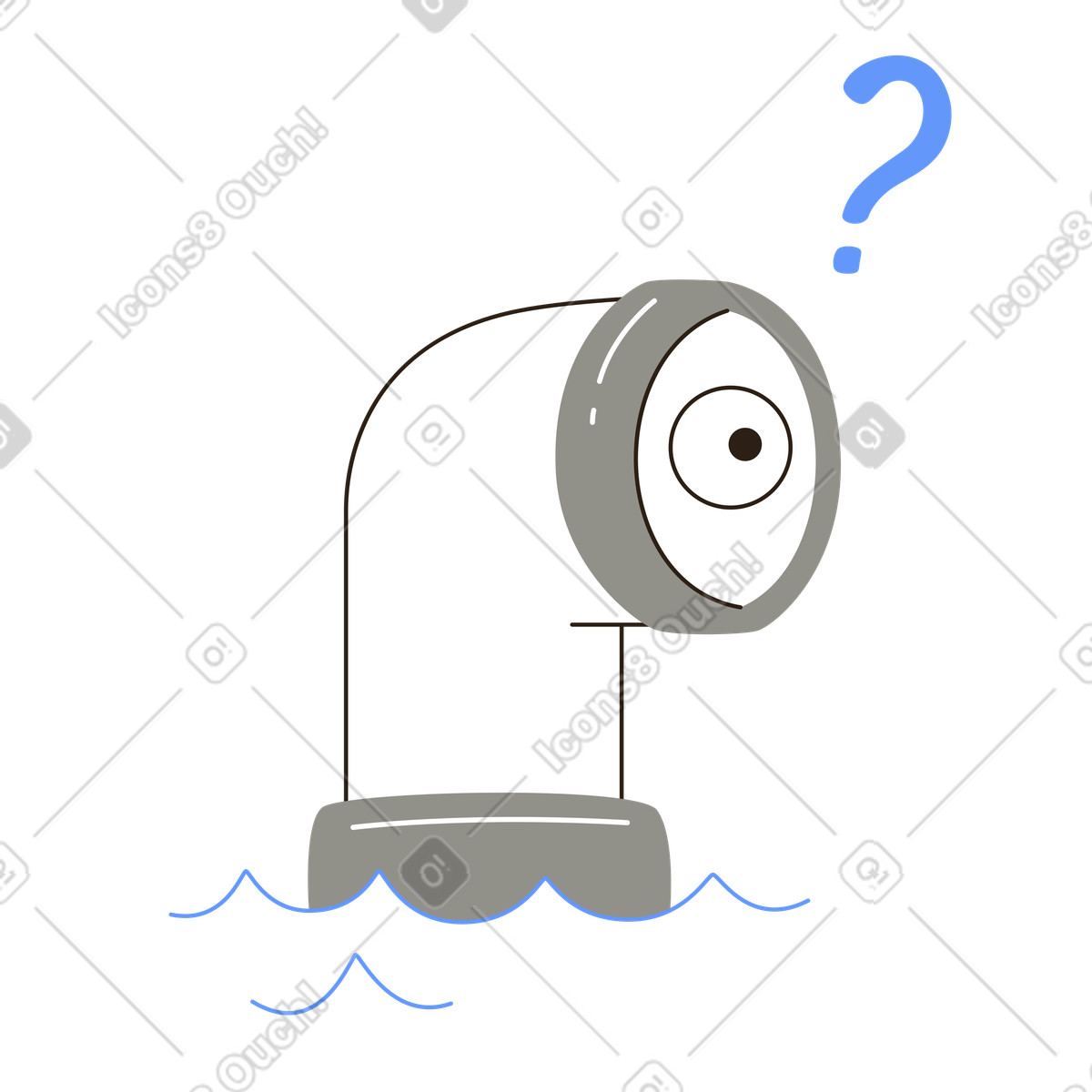 Errore 404, ricerca di una pagina non trovata tramite spyglass illustrazione animata in stile Plain scaricabile in GIF, Lottie (JSON), AE