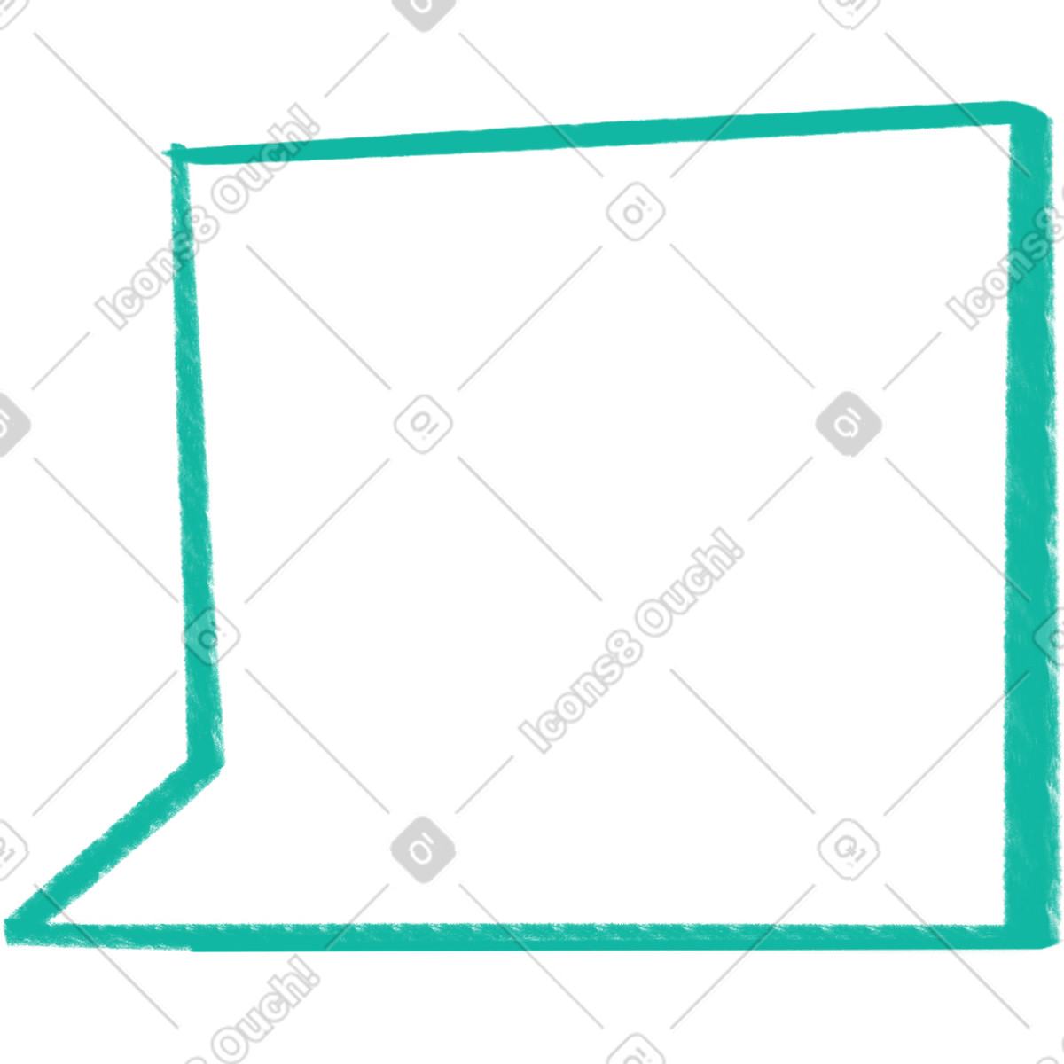 Ilustração de Square speech bubble em no estilo Bonny para baixar em PNG, SVG