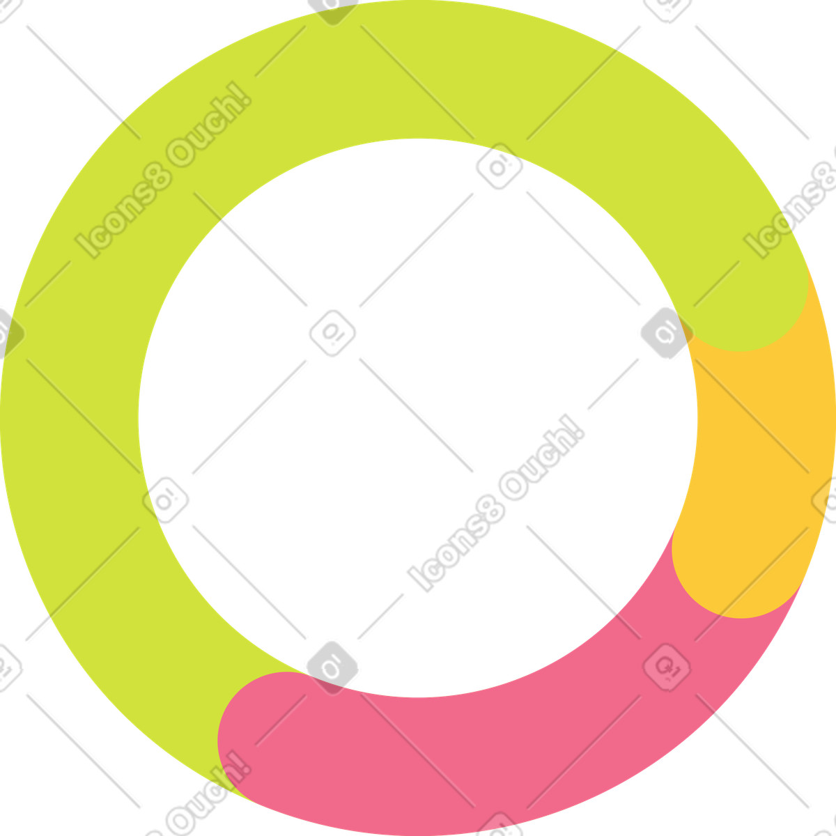 Ilustração de Gráfico pizza colorido em no estilo Juicy para baixar em PNG, SVG