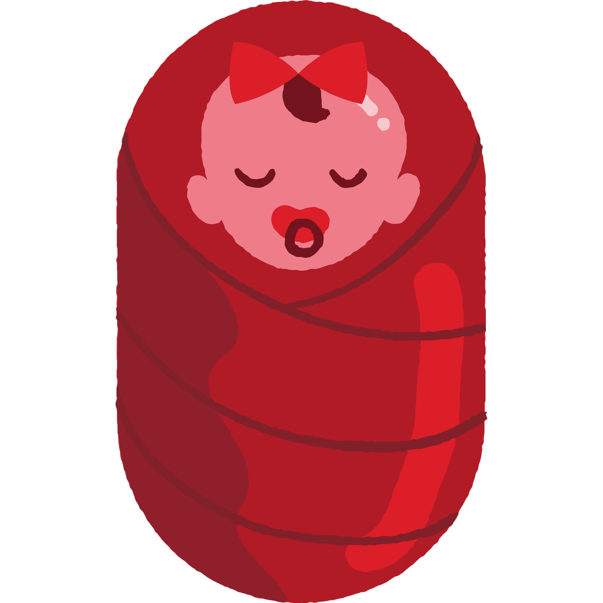 Baby illustration in Cherry style download in PNG, SVG