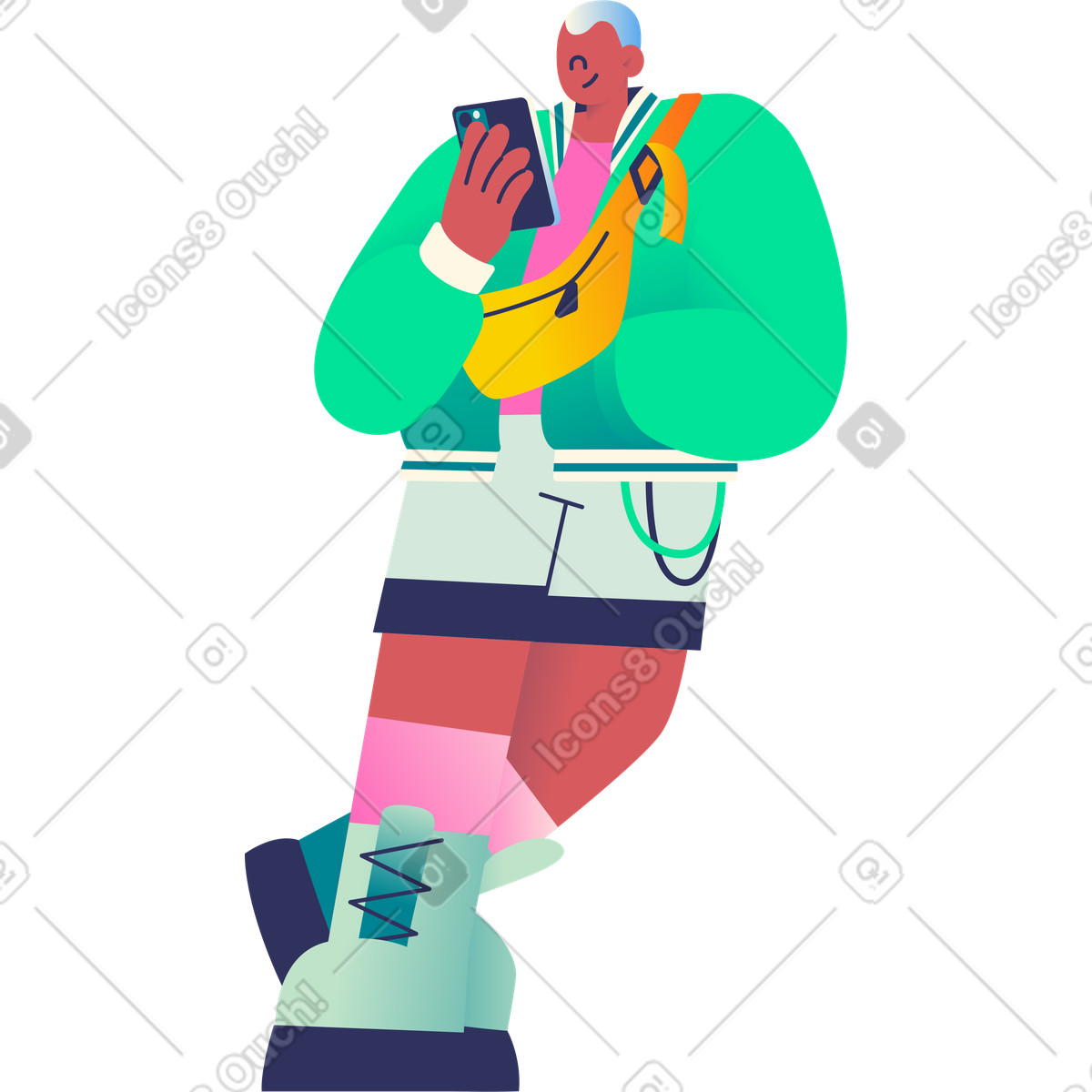 Illustration Un jeune homme dans le style Beam à télécharger aux formats PNG, SVG