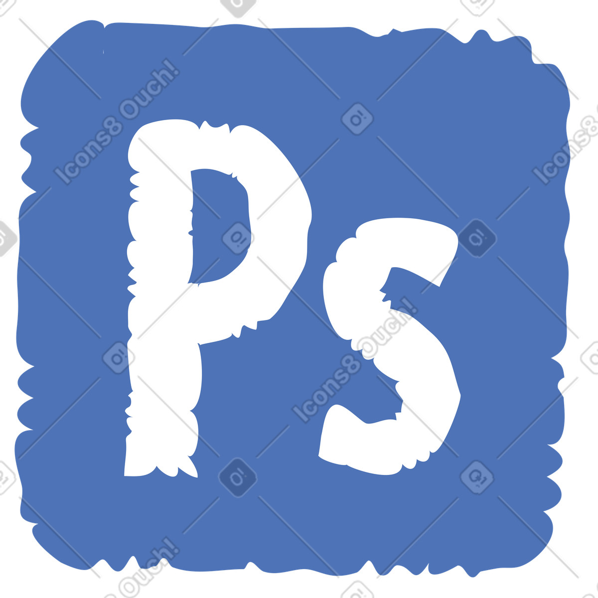 Ilustración Logo de adobe photoshop en estilo Bermuda a descargar en PNG y SVG