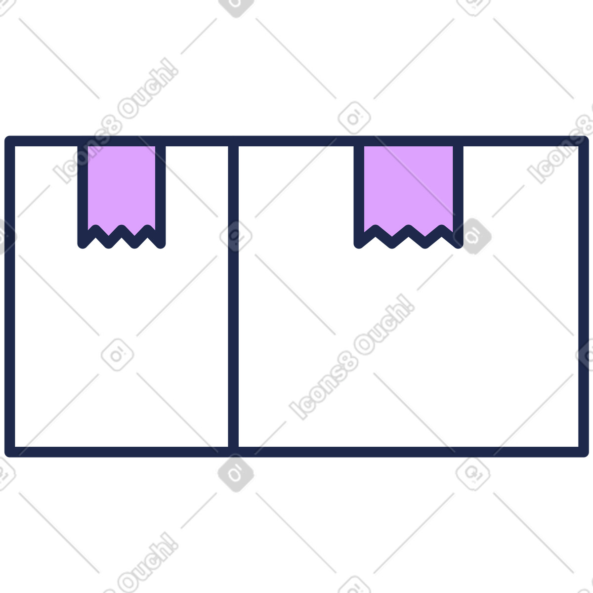 Delivery box illustration in Outline style download in PNG, SVG