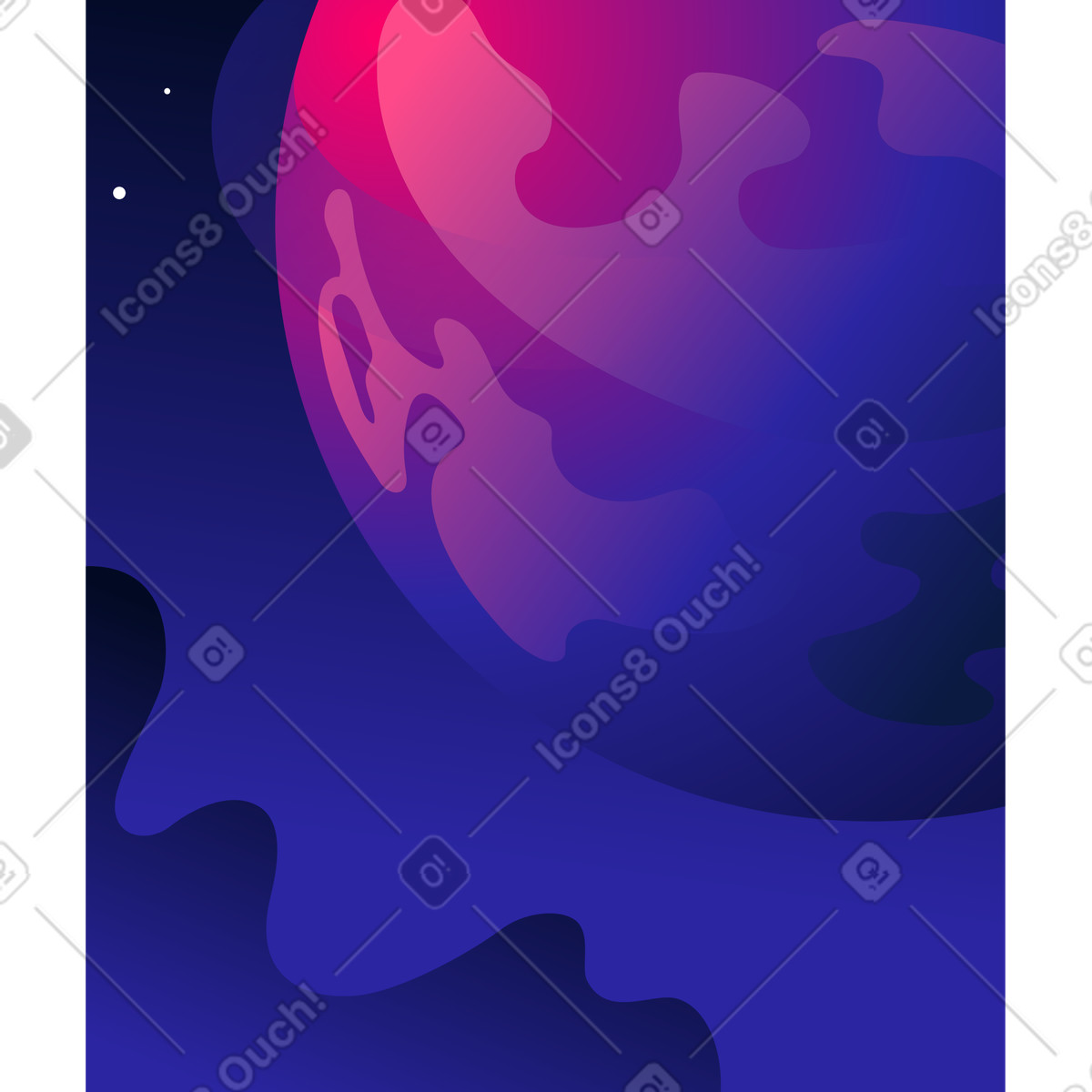 Background blue pink planet-Illustration im Space-Stil als Download in PNG, SVG