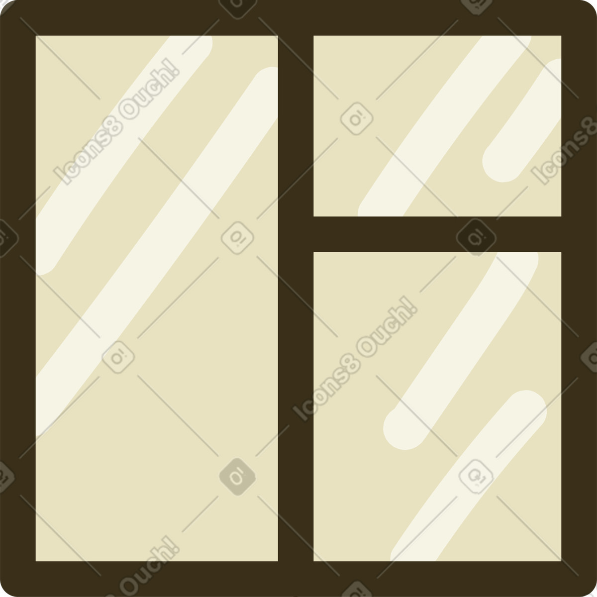 Finestra illustrazione in stile Arabica scarica in PNG, SVG