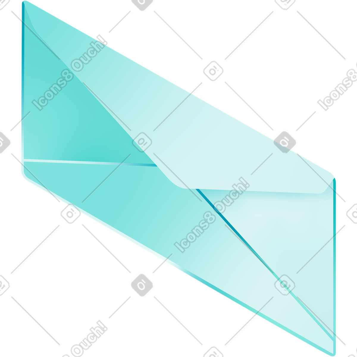 Glare 스타일의 봉투 일러스트레이션 PNG, SVG 다운로드